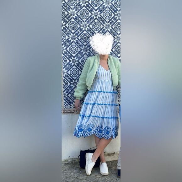 Lilly Pulitzer Blue and White Midi Dress - Picture 2 of 2